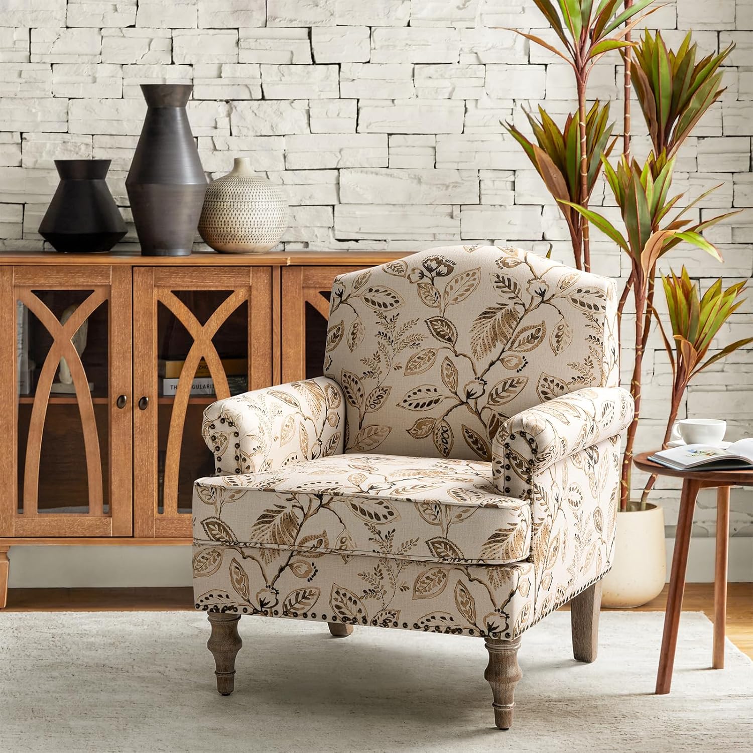 Office Furniture For Sale - # Fotel tapicerowany w kwiaty, retro,