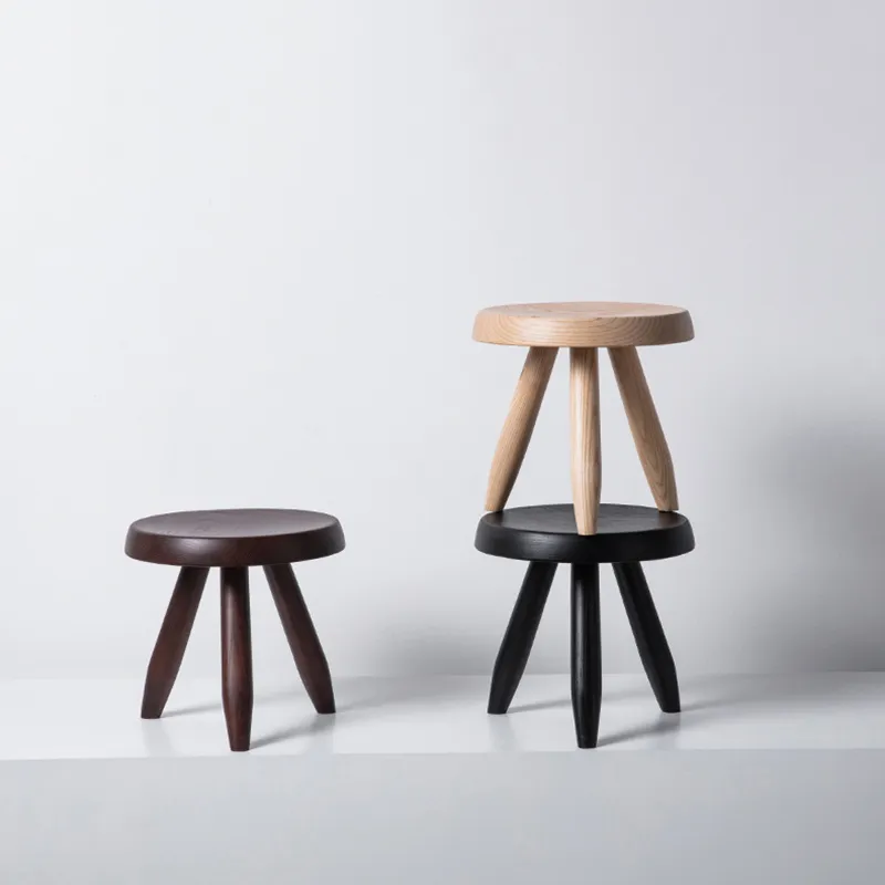 Stołek okrągły z litego drewna – Office Furniture For Sale recenzja i cena